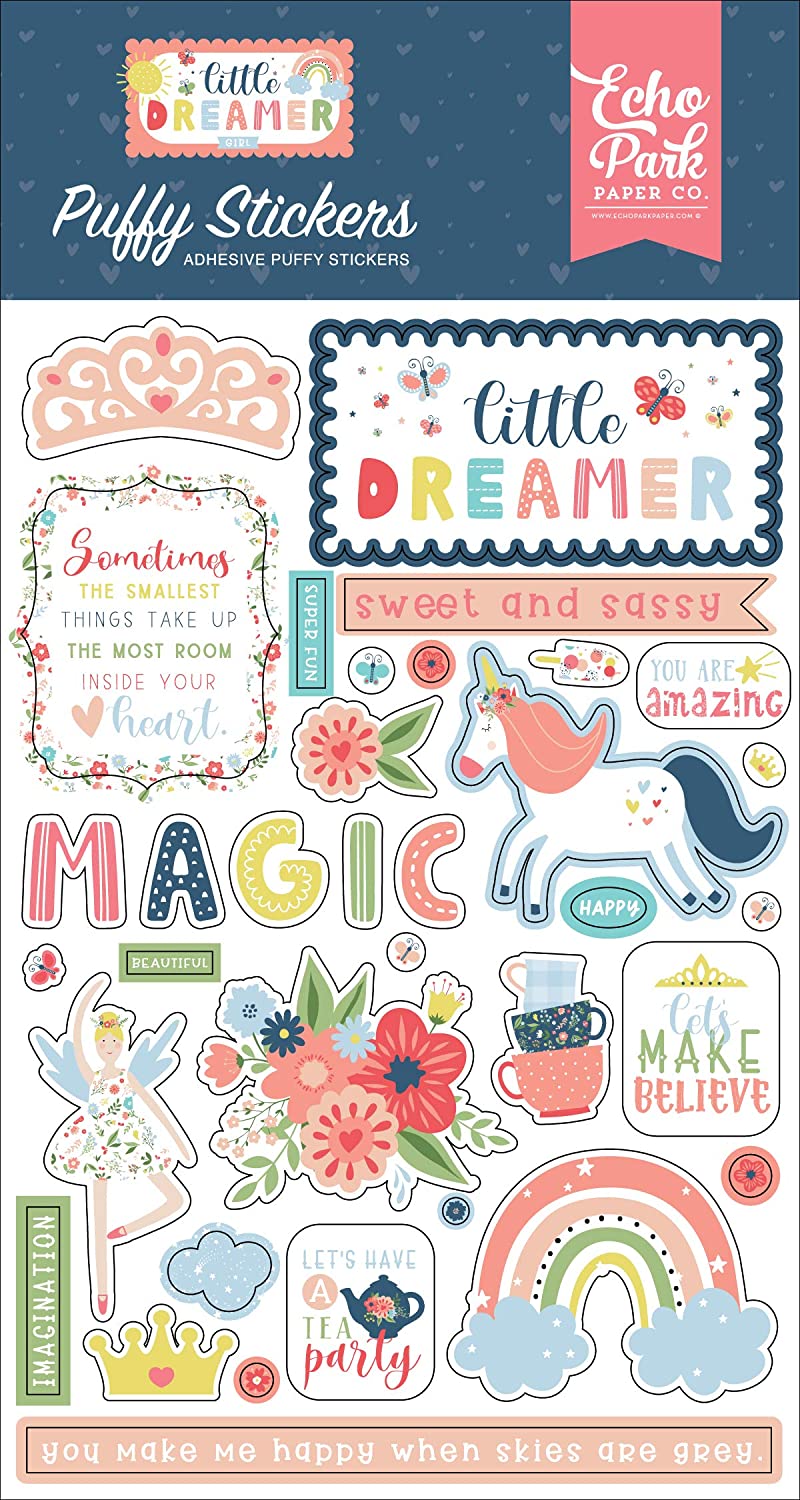 Little Dreamer Baby Girl Puffy Stickers