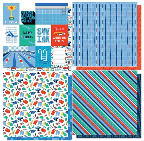 MVP Swimming Scrapook paper Set