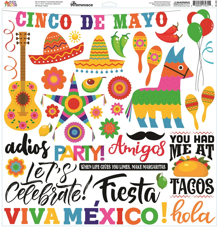 Mexican Fiesta Scrapbook Stickers by Reminisce