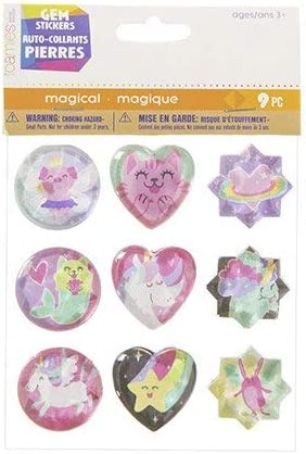 Magical Characters Gem Stickers Set - 9pcs