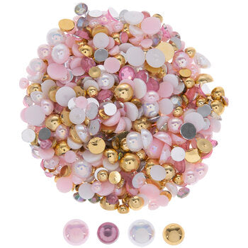 Metallic Pearlescent Cabochons Half Pearls