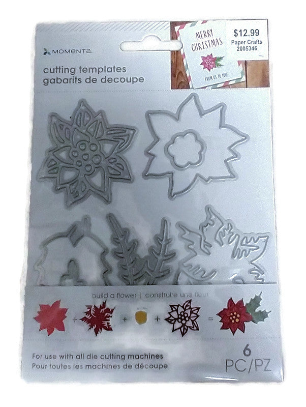 Christmas Poinsettia Layered Metal Cutting Die Set