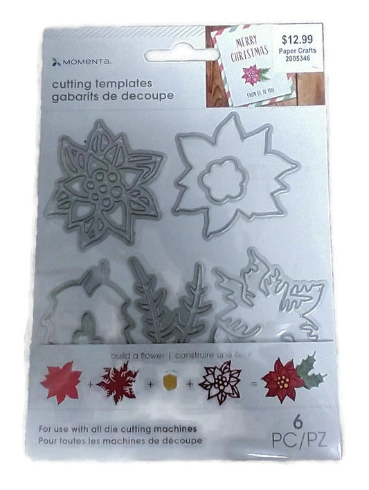 Christmas Poinsettia Layered Metal Cutting Die Set