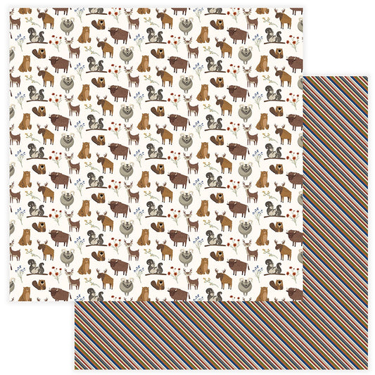 Yellowstone Critters Scrapbook Paper