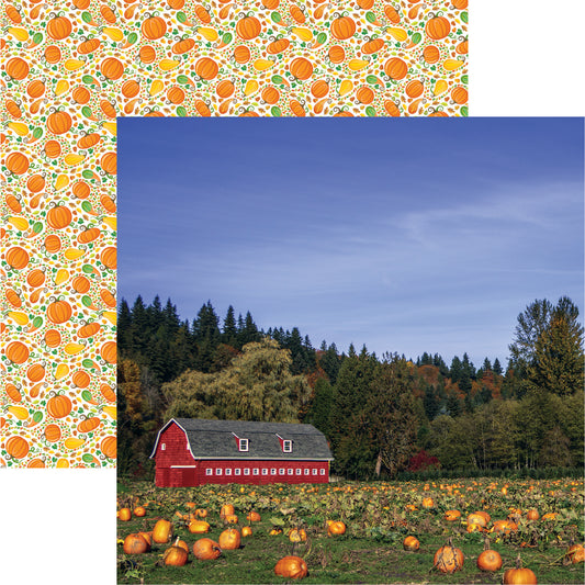 Pumpkin Patch Scrapbook Paper by Reminisce