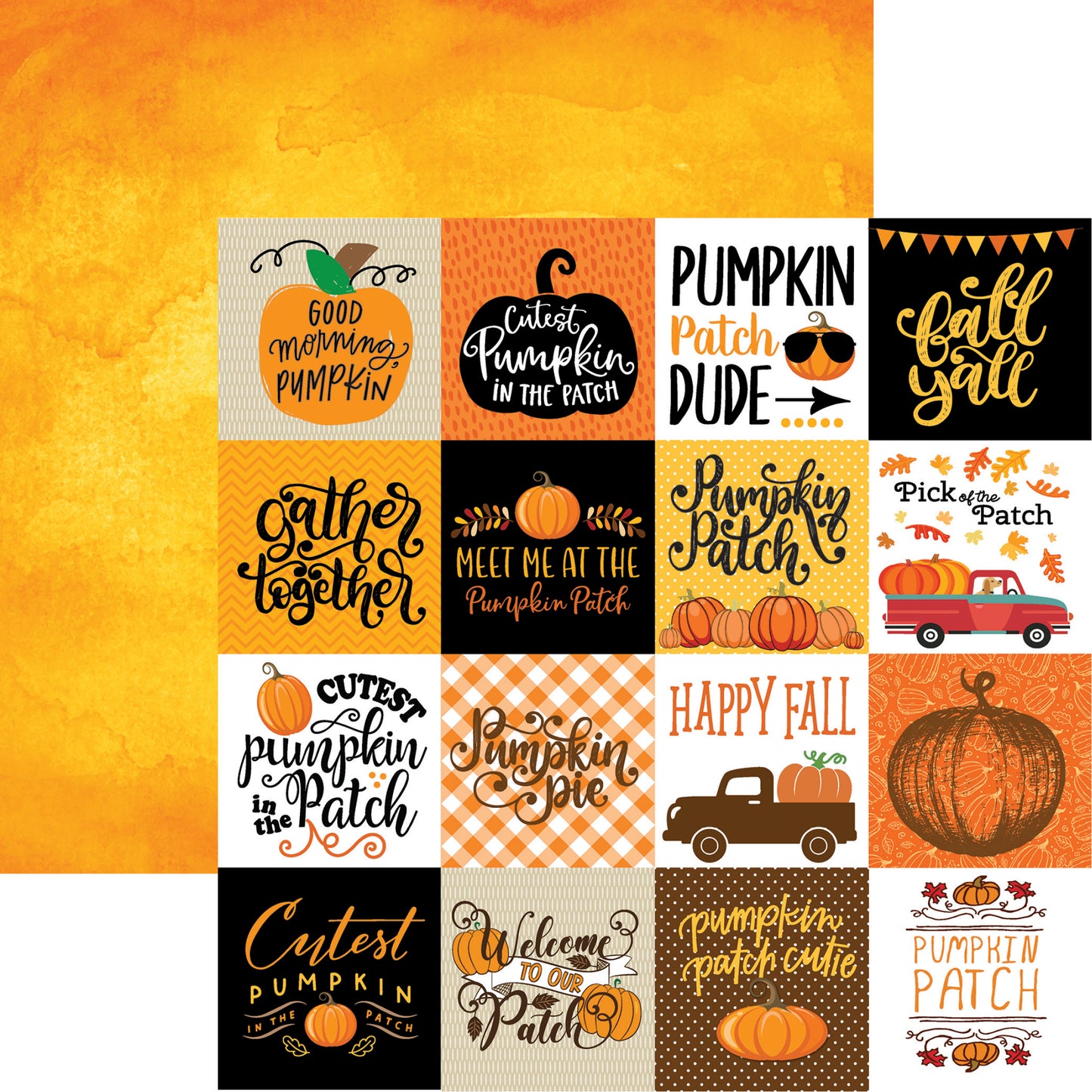 Pumpkin Mania Pumpkin Patch Scrapbook Paper