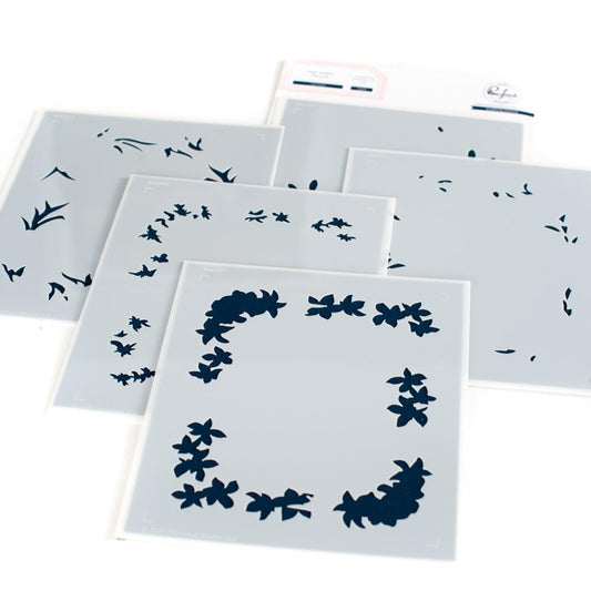 Pinkfresh Lily Frame Stencil Set