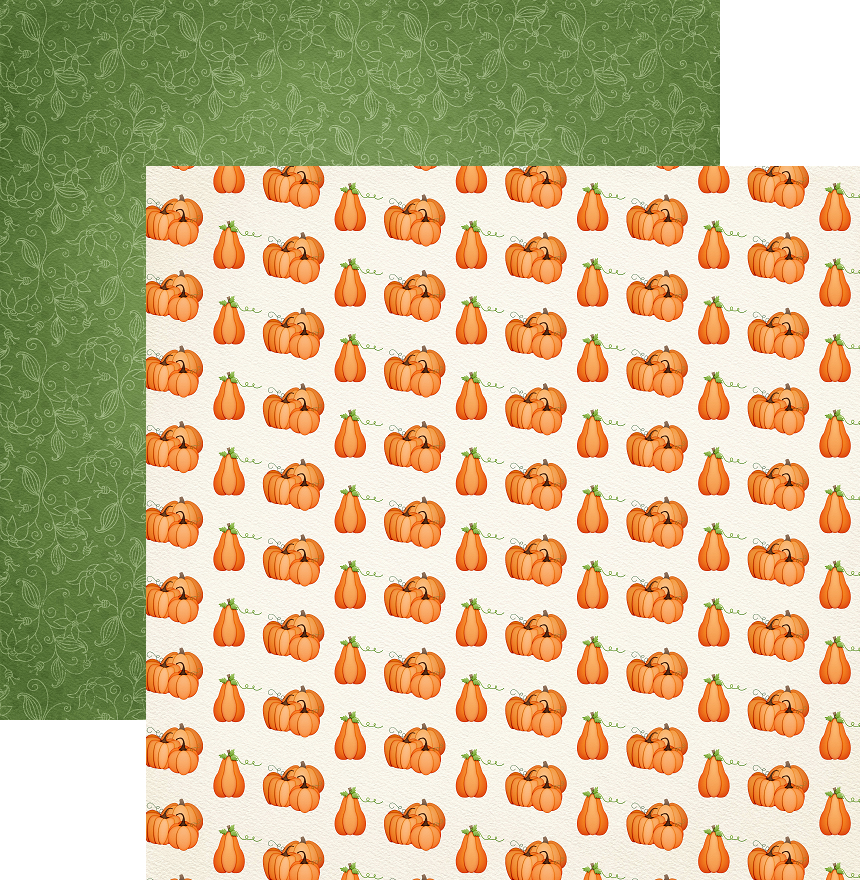 Pumpkin Patch Pumpkins Scrapbook Paper