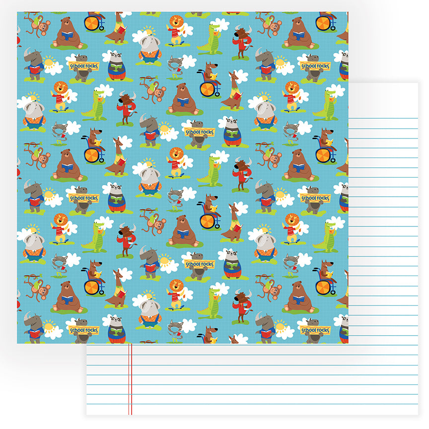 Recess - School 12x12 Scrapbook Papers Set - 6 Sheets