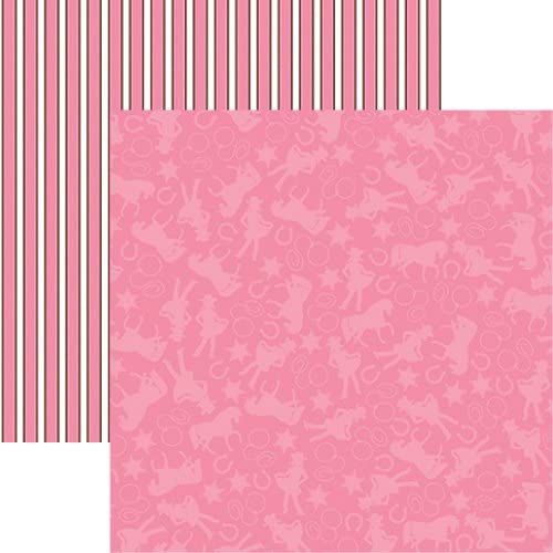 Reminisce Cowgirl Pretty in Pink Scrapbook Paper