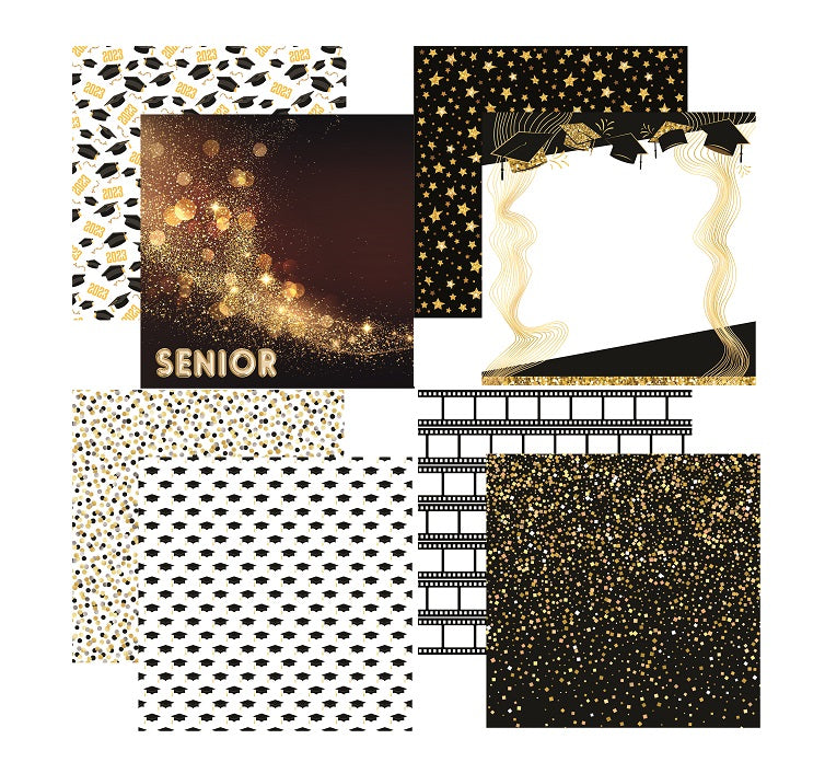 Reminisce Grad Squad Scrapbook Paper Set