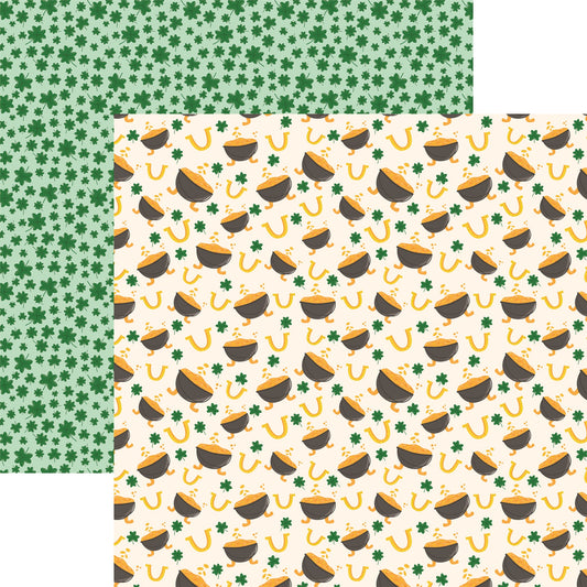 Pot of Gold Shamrockin Gnomies Scrapbook Paper