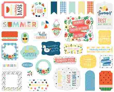 Summertime Die Cuts Ephemera Set