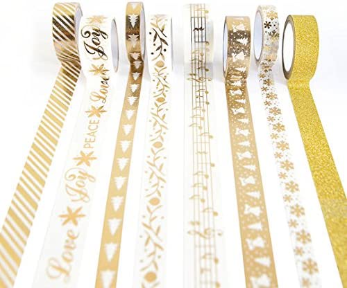 Foil Gold Peace Joy Love Washi Tape