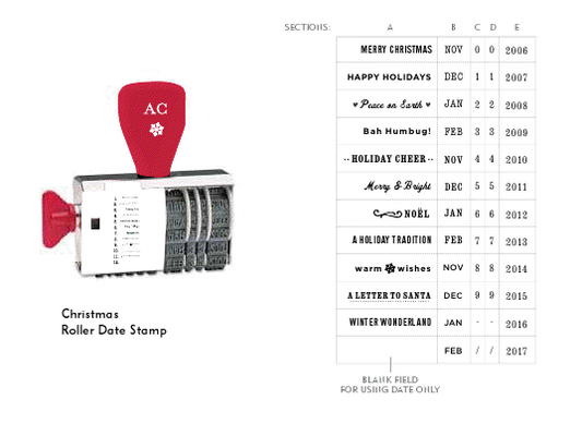 Christmas Date Rotary Stamp