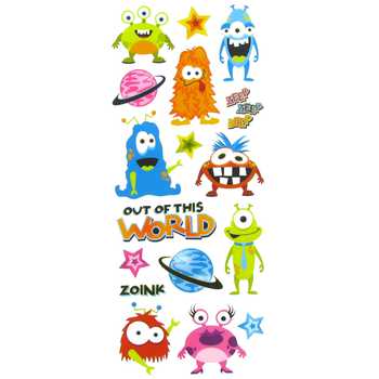 Cute Alien Monster Stickers Scrapbooking