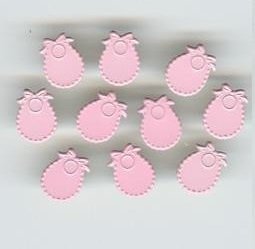 Baby Girl Bib Brads Paper Fasteners for Scrapbooking