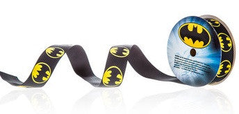 Batman Logo Printed Grosgrain Ribbon - 3 Yards