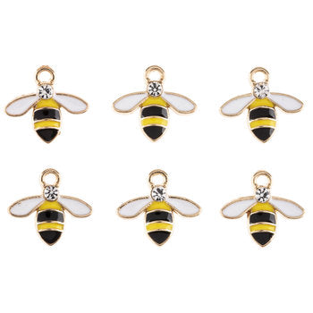 Metal Bee Charm Embellishments