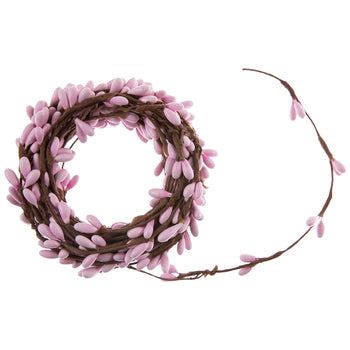 Pink Beaded Grapevine Garland