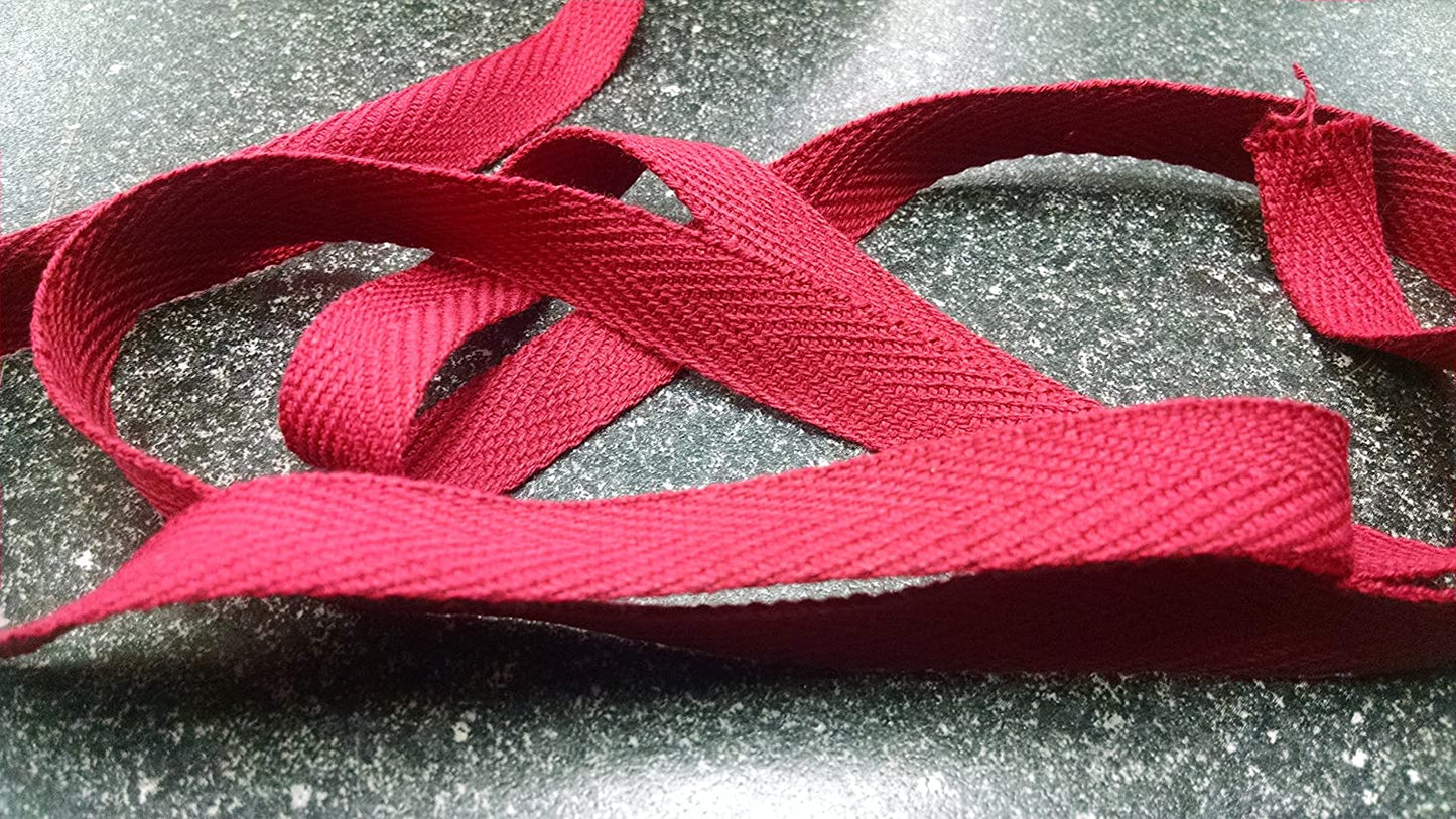 Cranberry Blank Twill Ribbon