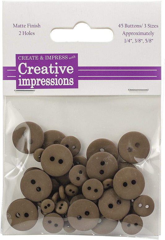 Dark Umber Resin Buttons Assortment