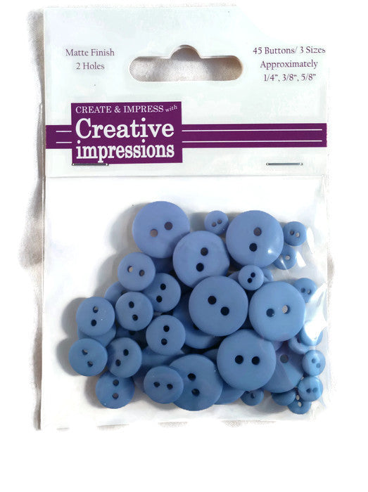 Country Blue Resin Buttons