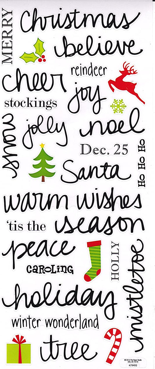 Christmas Handwriting Stickers