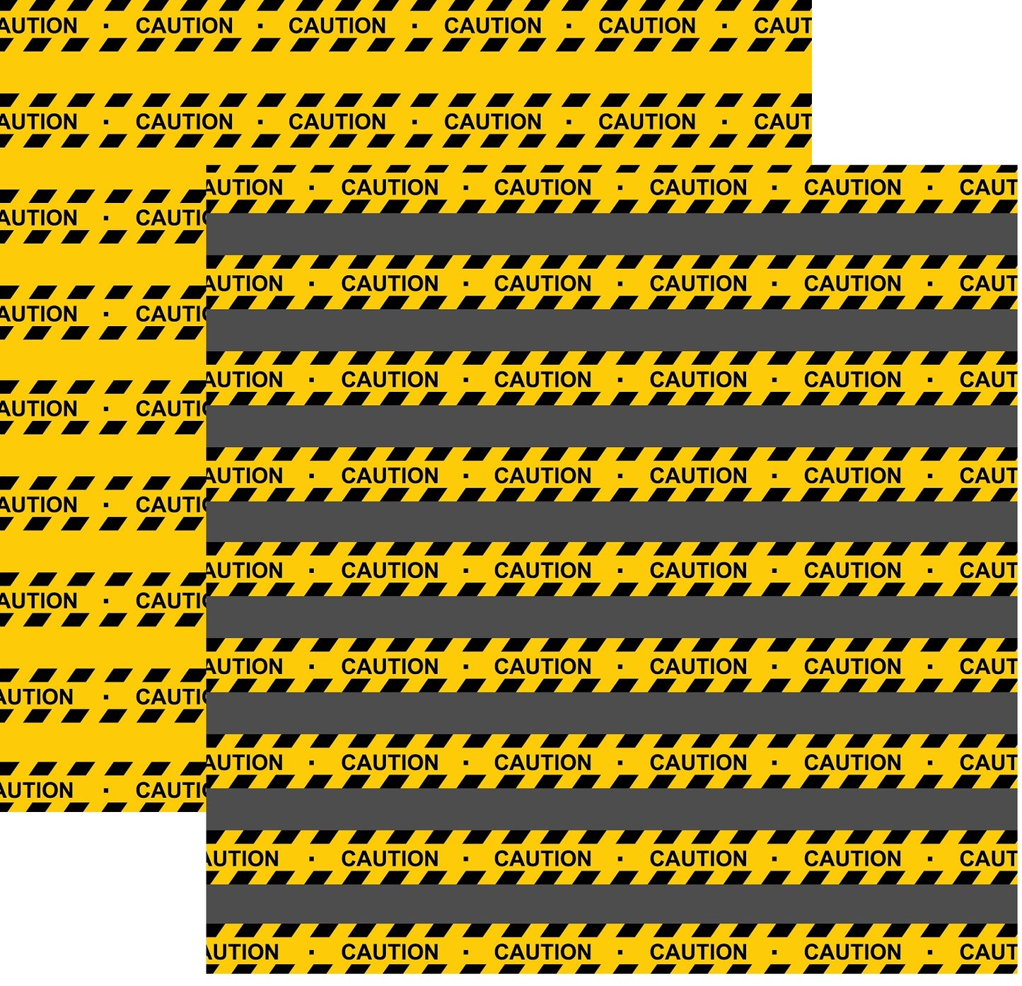 Caution construction Scrapbook Paper