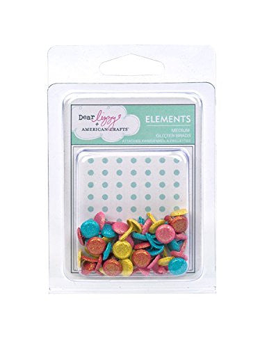 Medum Glitter Brads - Dear Lizzy Assortment