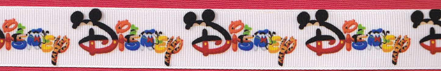 Grosgrain Printed Disney Ribbon - 2 Yards