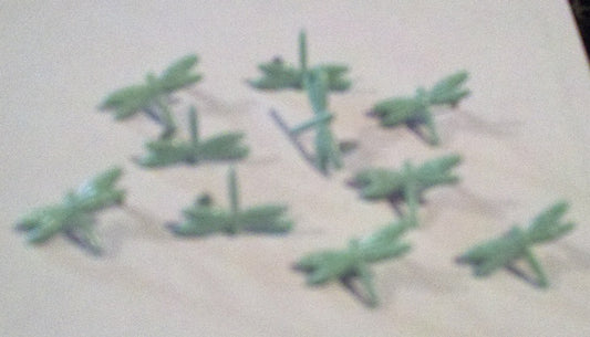 Dragonfly Brads - 10pc - Pastel Green