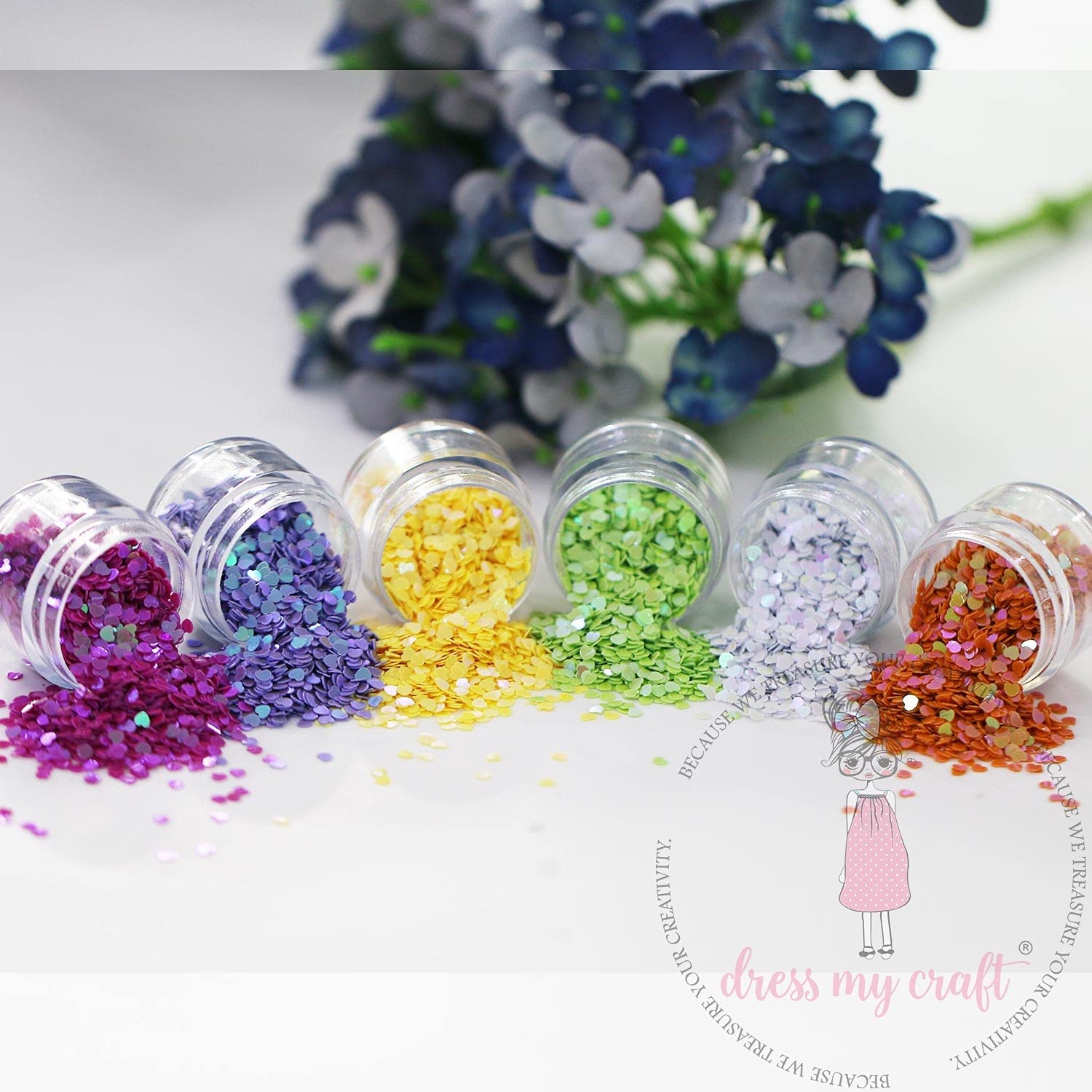 Dress My Craft Pastel Heart Sequin Embellishments