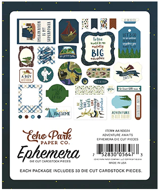 Adventure Awaits Ephemera Die Cut Set