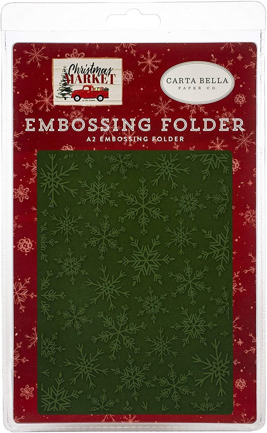 Market Snow - Christmas Market - Embossing Folder Background