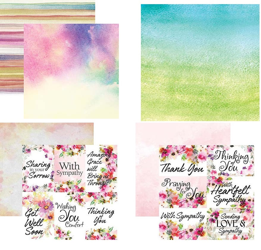 Sympathy Scrapbook Papers Assortment Set