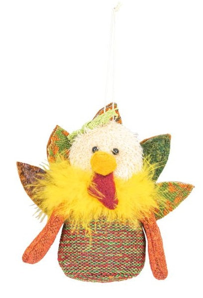 Girl Fall Flannel turkey Plush Decor