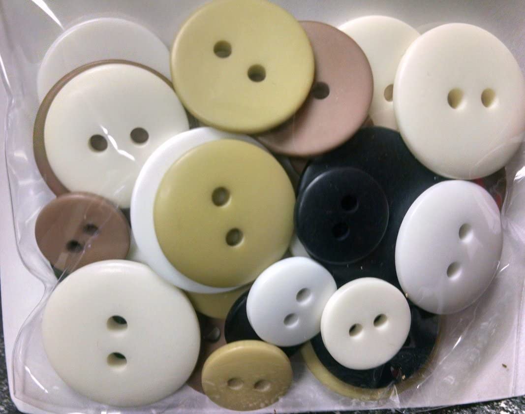 Neutral Round Buttons Assortment