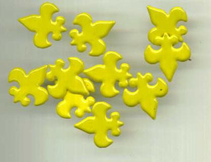 Fleur De Lis Brads Yellow