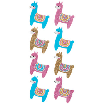 Glitter Llama Stickers Foam