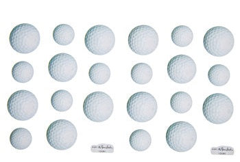 Golf Ball Stickers Set - 2 Sheets