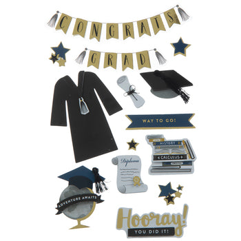 Congrats Grad Graduation 3d Stickers