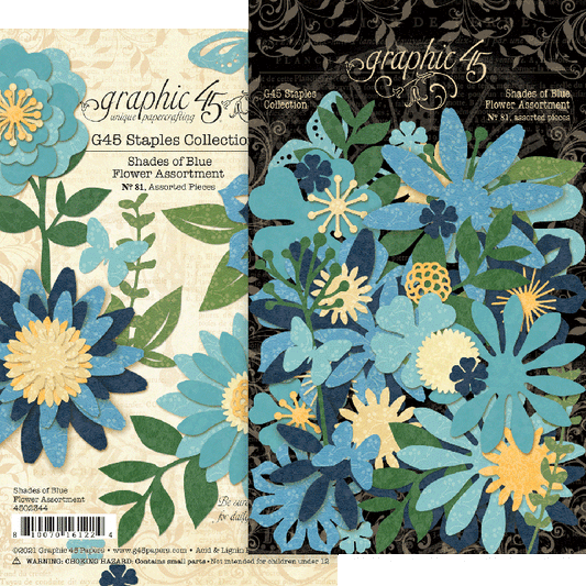 Graphic 45 Shades of Blues Flowers