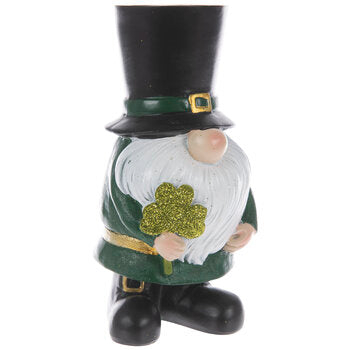 Glitter Shamrock Gnome Figure