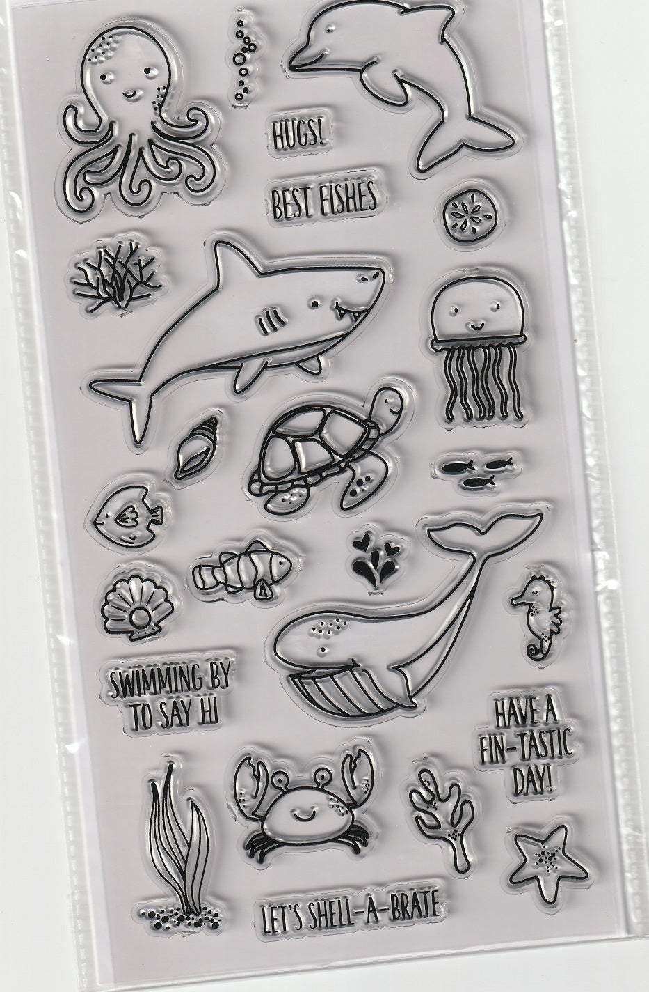 Hampton Arts Sea Adventure Creatures Clear Stamps