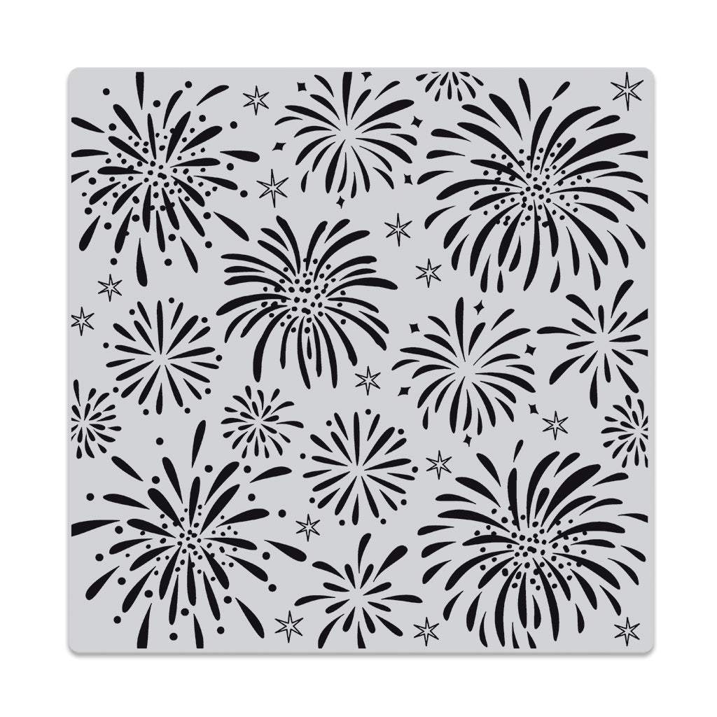 Fireworks Bold Prints Cling Stamp