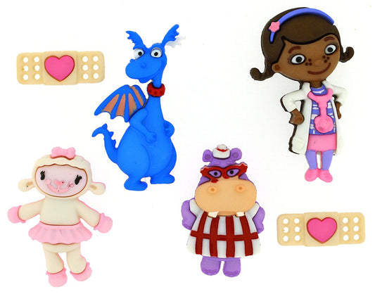 Doc McStuffins Disney Character Button Embellishments