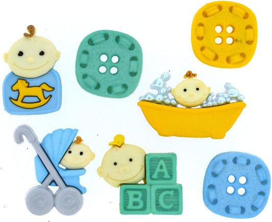 Baby Boy Fun Buttons Assortment Set