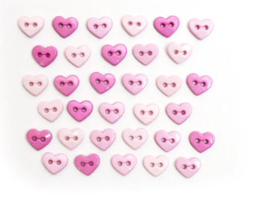 Lily Purple Micro Heart Buttons