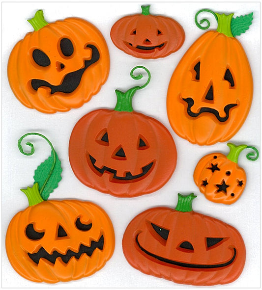 Funny Pumpkins 3d Jolees Stickers